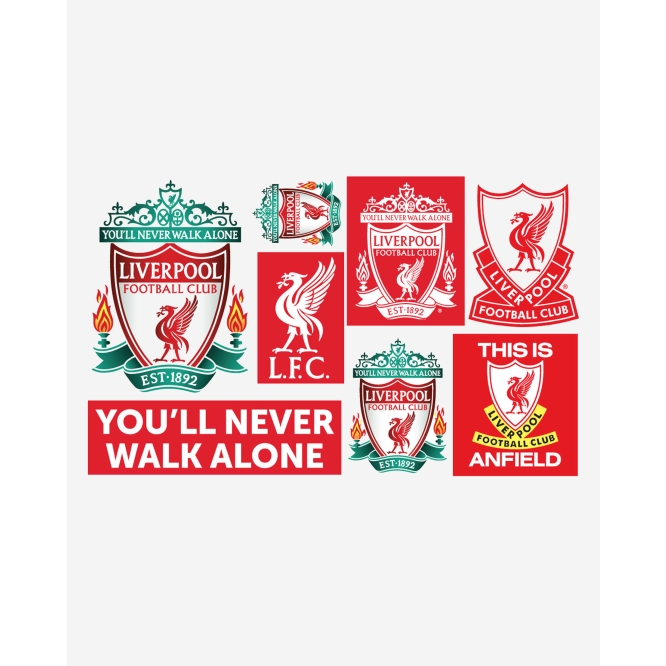 Lfc Club Crest Wall Sticker Set Liverpool Fc Official Store