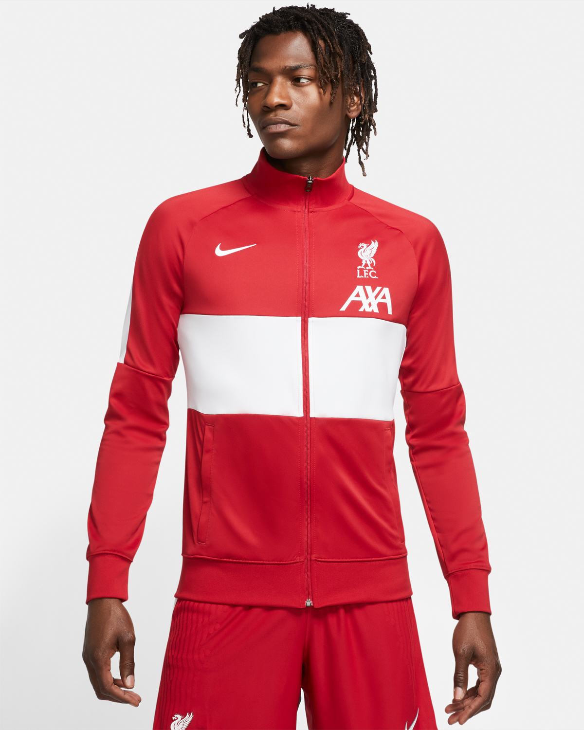 red and grey nike jacket