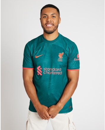 Liverpool FC Short Sleeve Black Polyester Mens Football Third Elite T-Shirt 2019/2020 LFC Official 