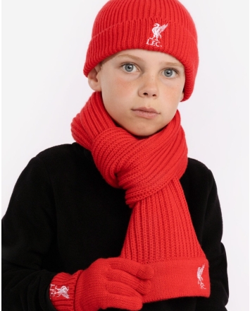 Liverpool Hat and Scarf Kids Set Childrens Winter Present 