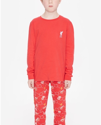 Garçons Enfants Officiel Liverpool FC Football Pyjama Set 100% coton 4 To 12 ans 
