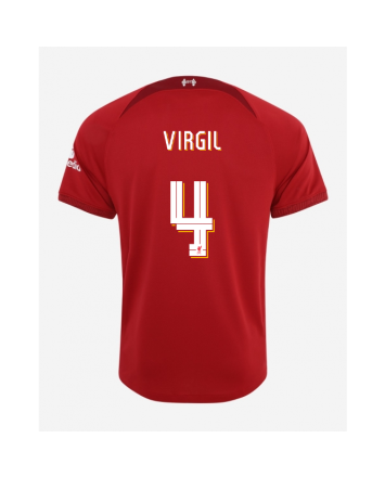 VIRGIL VAN DIJK #4 2017-2021 Player Size Premier League White Nameset Liverpool 