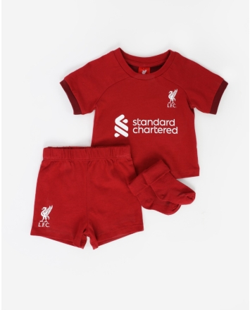 Liverpool FC Football Kit Shirt Shorts Red Babys Girls Boys 3-6 6-9 Months 