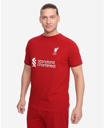 Mens Official Liverpool Football Club Black Red Long LFC Pyjamas 