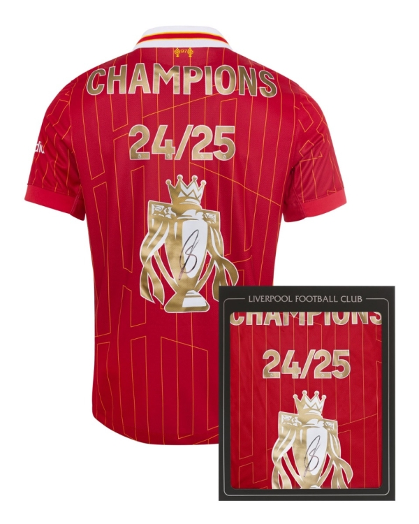 LFC Signed Champions 24/25 Jones Boxed Shirt