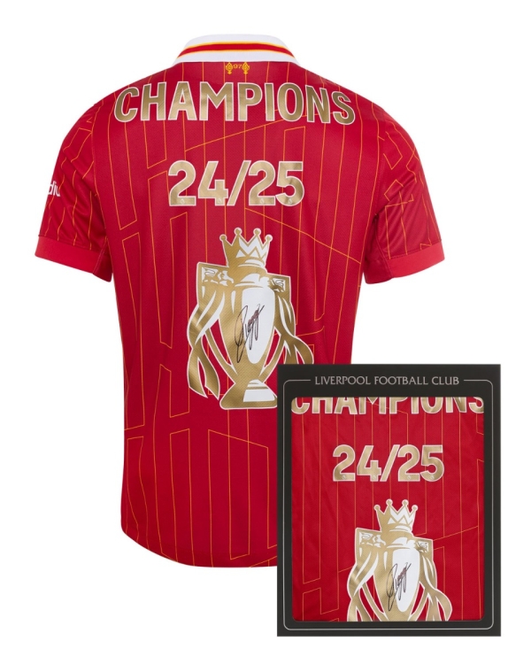 LFC Signed Champions 24/25 Jota Boxed Shirt