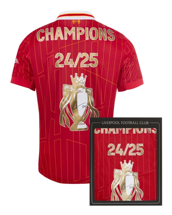 LFC Signed Champions 24/25 Konaté Boxed Shirt