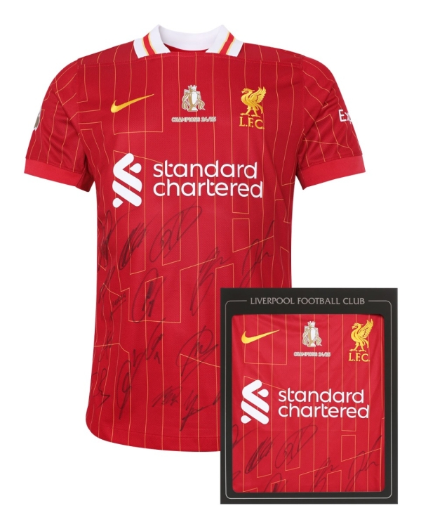 LFC Signed Champions 24/25 Squad Boxed Shirt