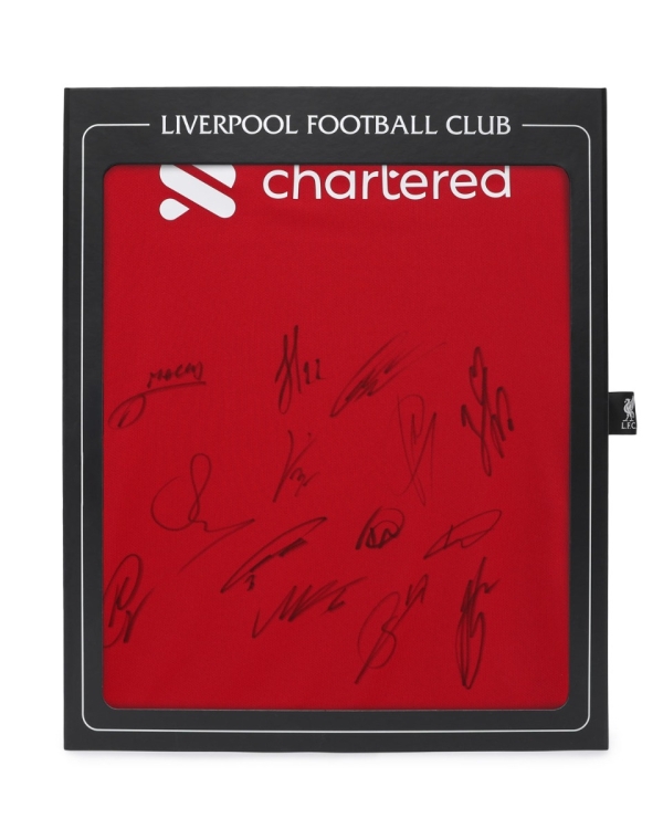 LFC サイン入り 25/26 スクワッドボックスホームシャツ