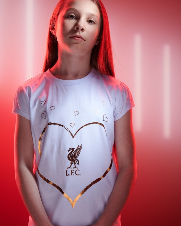LFC Junior Rose Gold Heart Liverbird Tee