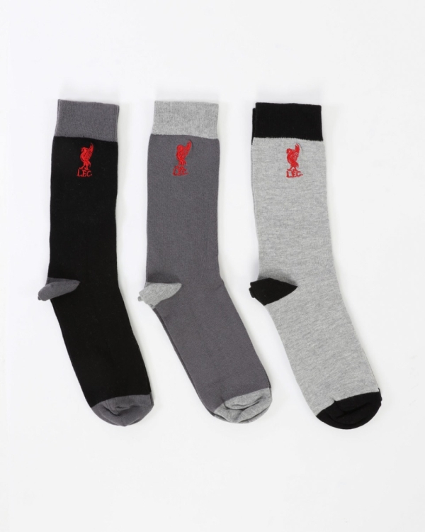 LFC Mens Grey 3 Pack Core Socks