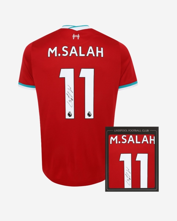 LFC Salah Signed 20 21 Boxed Shirt