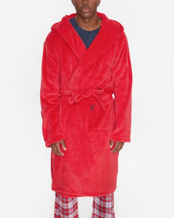 LFC Mens Dressing Gown With Hood