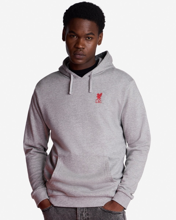 【新品】 リヴァプールFC Pullover Hoodie パーカー Liverpool FC / リバプール FC】Fake Leather Emboss Hoodie（パーカー
