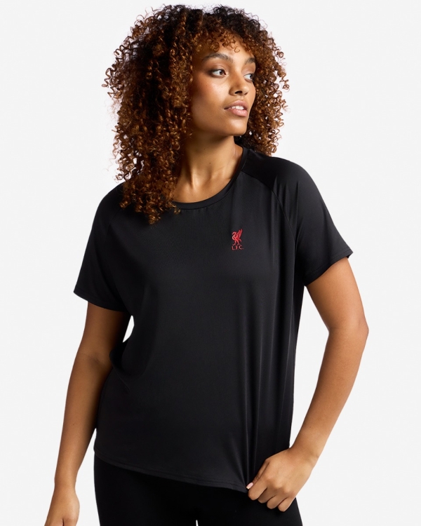 LFC Womens Liverbird Poly Tee Black