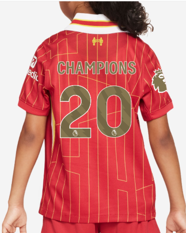 LFC Nike Little Kids 24/25 Home Kit - CHAMPIONS 20