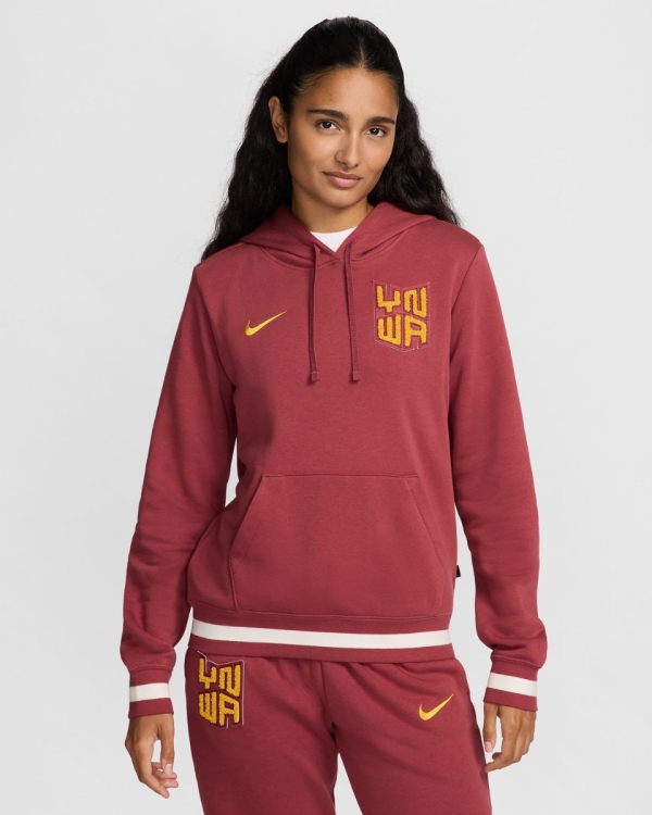 LFC Nike Womens 24/25 Club Fleece Hoodie Red