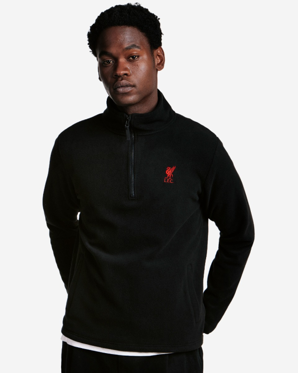 LFC Mens Quarter Zip Fleece Black