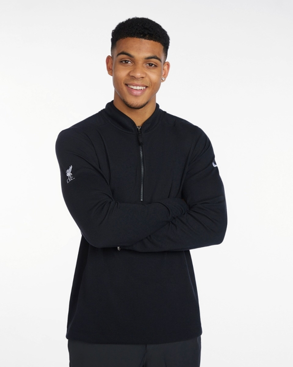 LFC Nike Men&#039;s Dri-Fit Victory Half Zip Golf Top Black