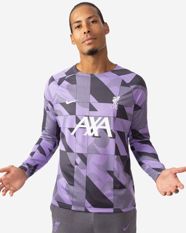 lfc pre match top long sleeve