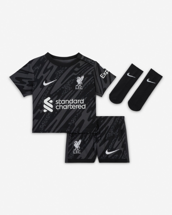 LFC Nike Infants 24 25 Black Goalkeeper Kit