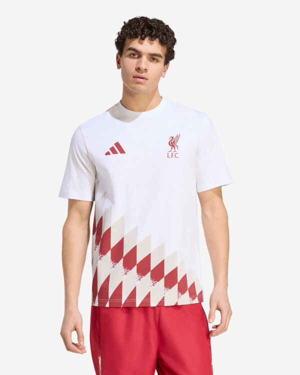 Liverpool FC adidas ホワイト/レッド シャツ M LFC adidas Mens 26/27 Stadium Graphic Tee White & Active Maroon