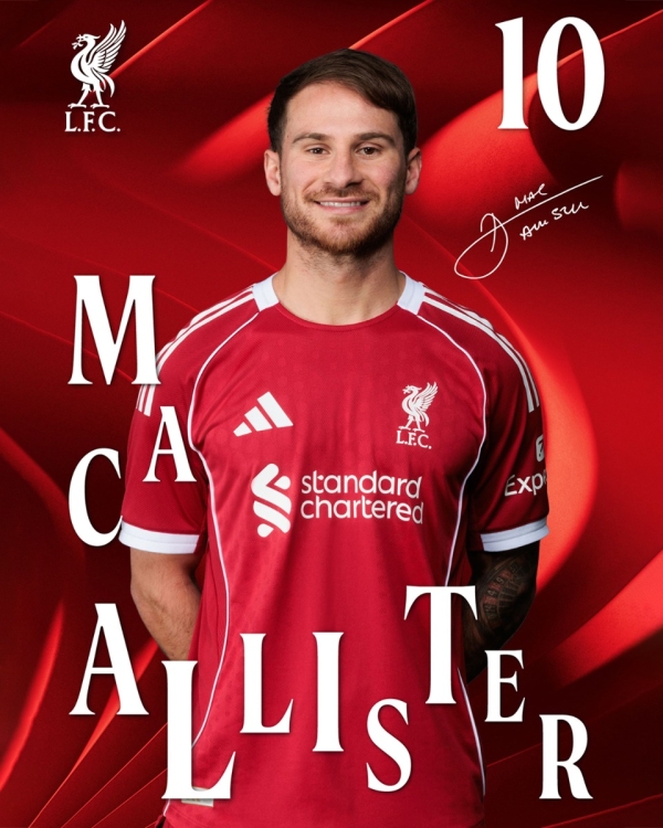 マックアリスター 新品 オーセンティック Alexis Mac Allister Liverpool Shirt | Home Shirt & Number