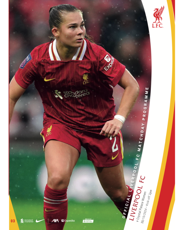WSL Matchday Programme 3 - LFCW V CRYSTAL PALACE 20.10.24