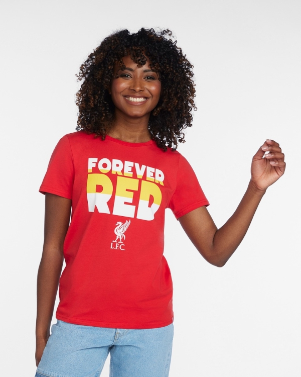 Girls Red Forever Or Never T-Shirt