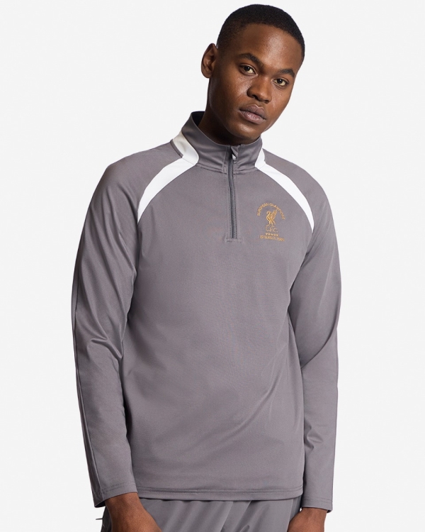 LFC Mens Istanbul 2005 1/4 Zip Top Grey
