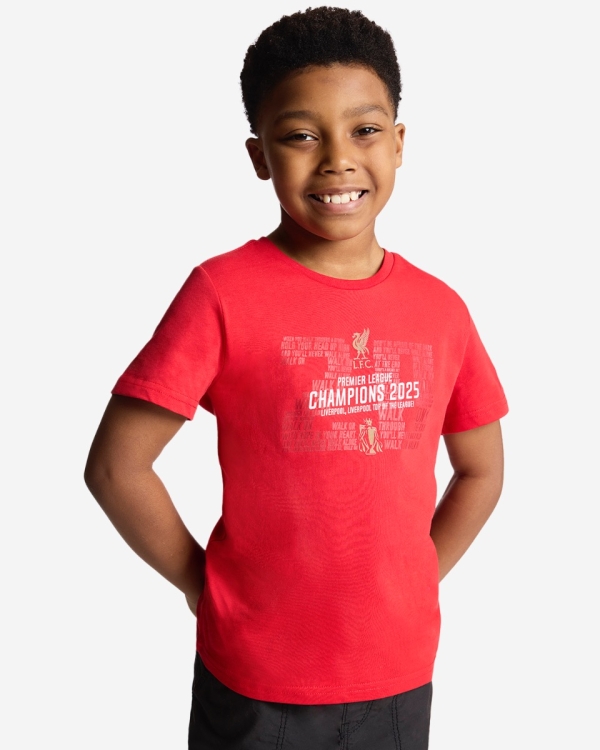 LFC EPL Champions 24/25 Juniors Tee Red