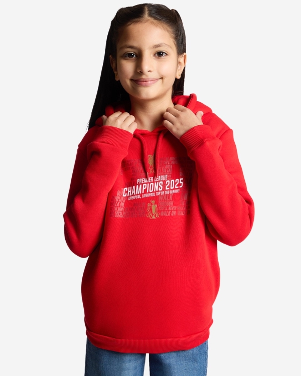 LFC EPL Champions 24/25 Juniors Hoodie Red