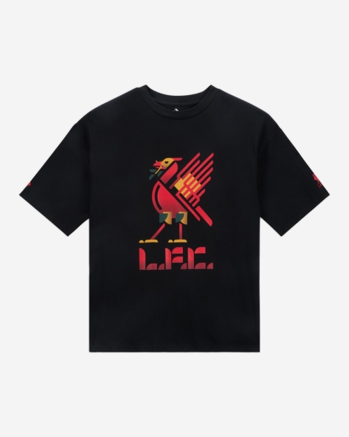 LFC X Converse Adults Liverbird T-Shirt Black