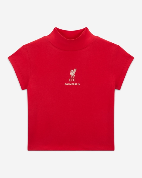 LFC X Converse Womens Short Sleeve T-Shirt Red
