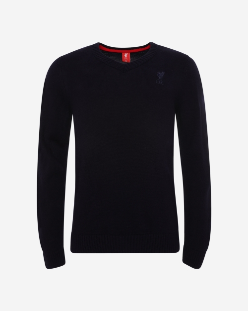 LFC Mens Navy Acrylic V-Neck Knit Jumper