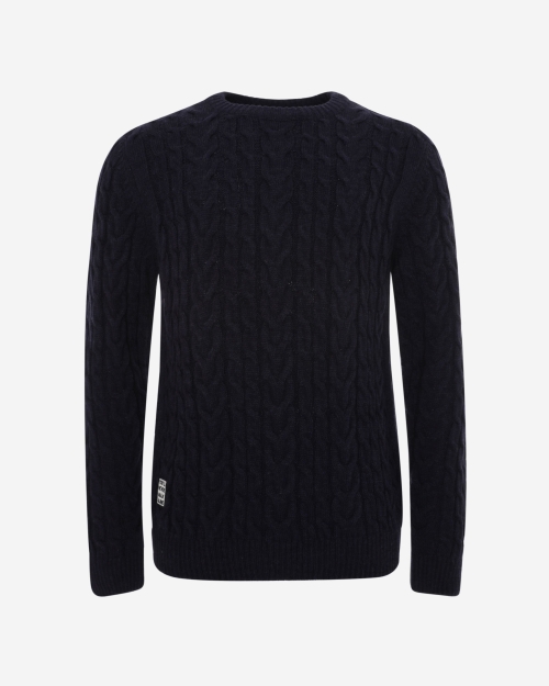 LFC Mens Navy Cable Knit Jumper