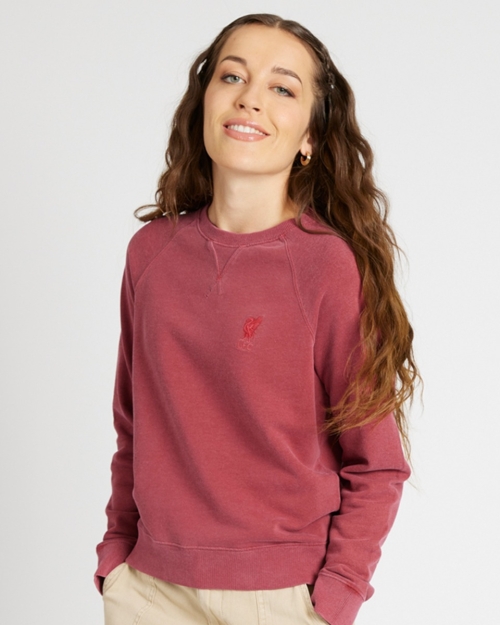 LFC Womens Vintage Red Laundered Crew Neck Sweat