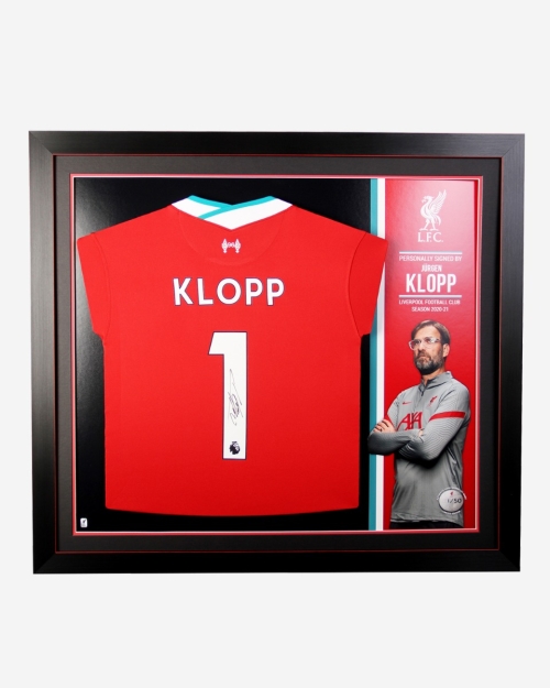 LFC Signed Klopp 20/21 Framed Shirt