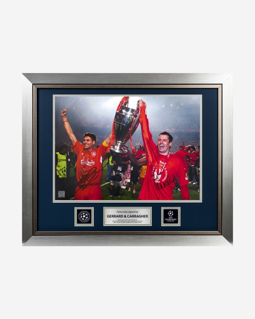 LFC Signed Gerrard & Carragher UCL Photo