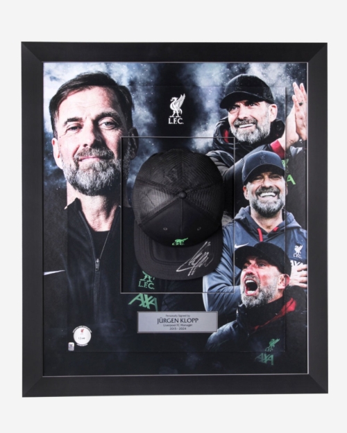 LFC Limited Edition Signed Klopp Framed Cap