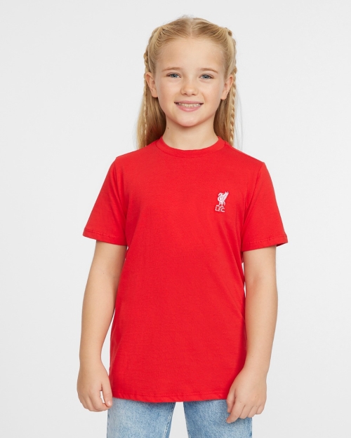 LFC Liverbird Junior Embroidered Tee Red