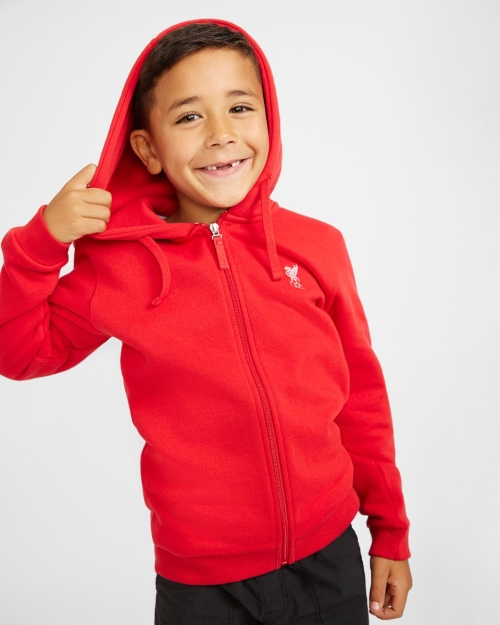 LFC Junior Zip Through Red Hoody