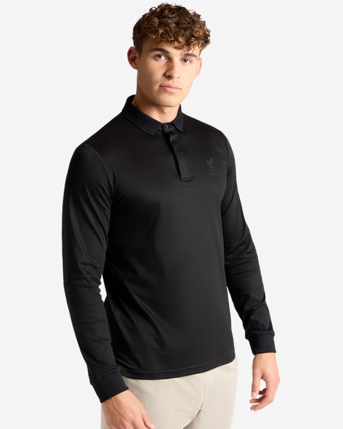 LFC Firma Mens Long Sleeve Polo Black