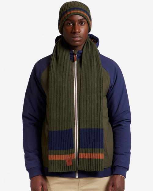 LFC Adults Rib Knit Scarf Khaki