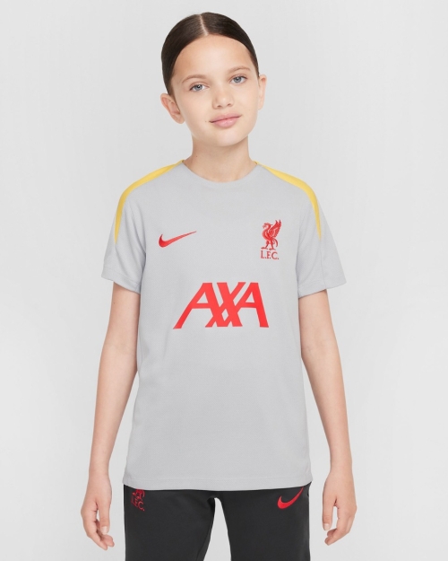 LFC Nike Youth 24/25 Strike Short Sleeve Training Top Light Grey