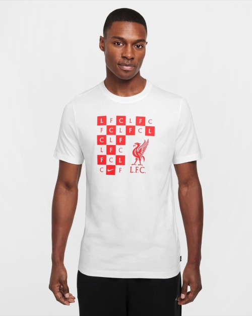 LFC Nike Mens 24/25 Checkered Tee White