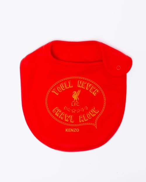 LFC Baby Personalised You'll Never Crawl Alone Bib Red