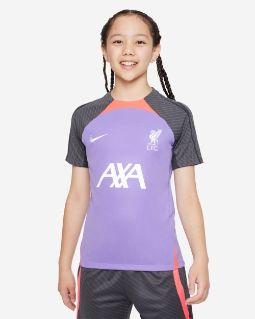 LFC Nike Youth 23/24 Short Sleeve Strike Top Purple