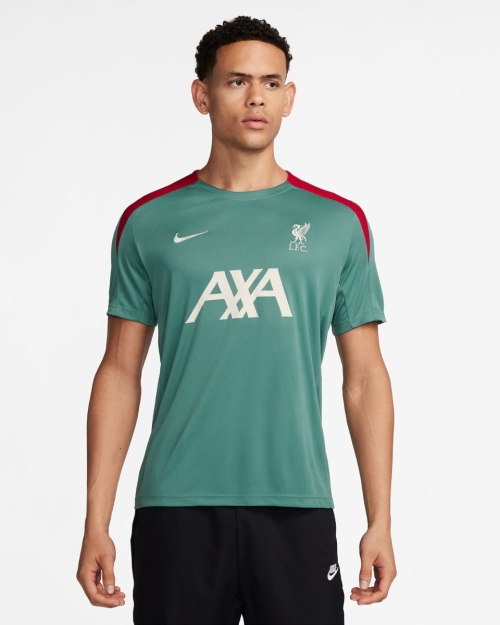 LFC Nike Mens 24/25 Players Short Sleeve Strike Training Top Green