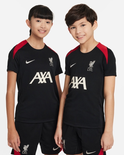 LFC Nike Youth 24/25 Coaches Short Sleeve Strike Training Top Black